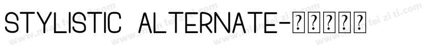 stylistic alternate字体转换